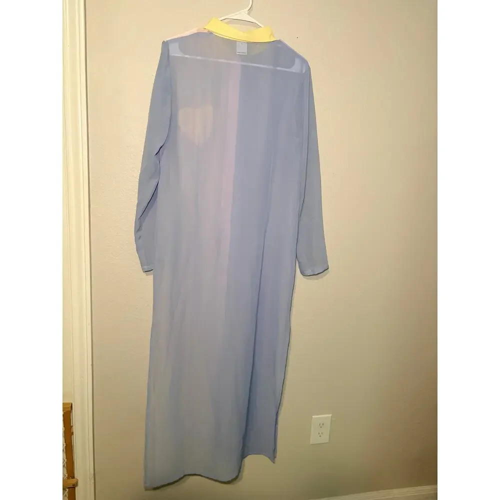 Sugarpills Pastel Sheer Maxi Dress - Size M - Picture 7 of 8
